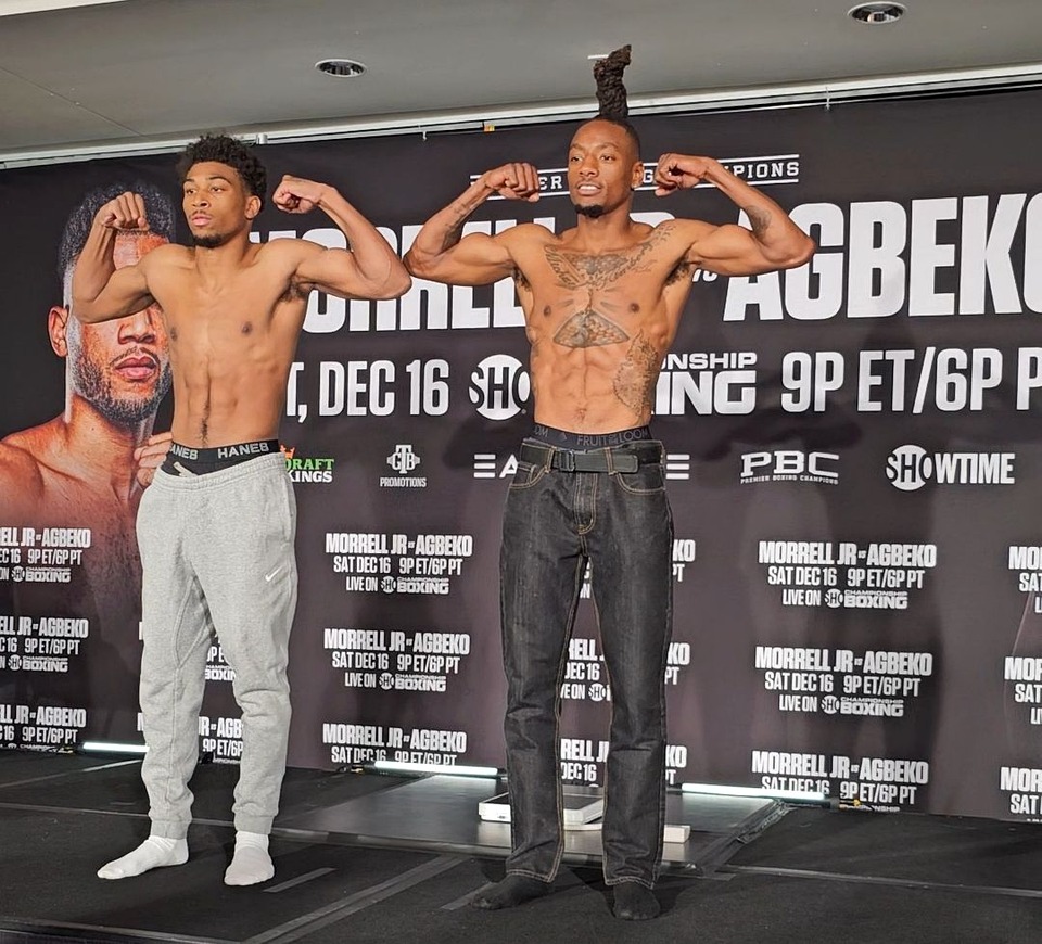 Morrell Jr. vs Agbeko weigh-in at the last ever Showtime boxing card in Minneapolis, Minnesota